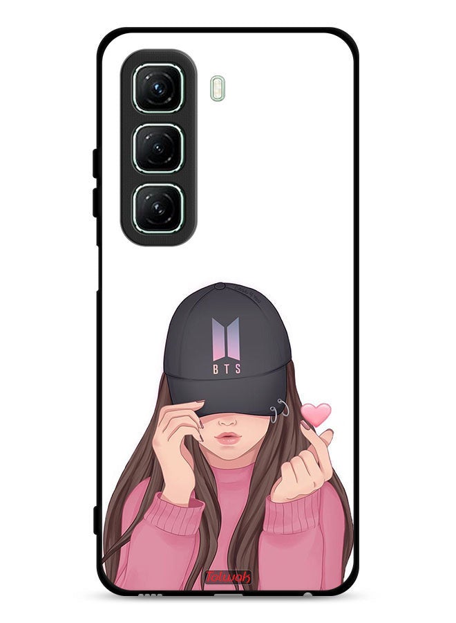 Tolwak Infinix Hot 50 5G Protective Case Cover Girl Making Snap - Image 1