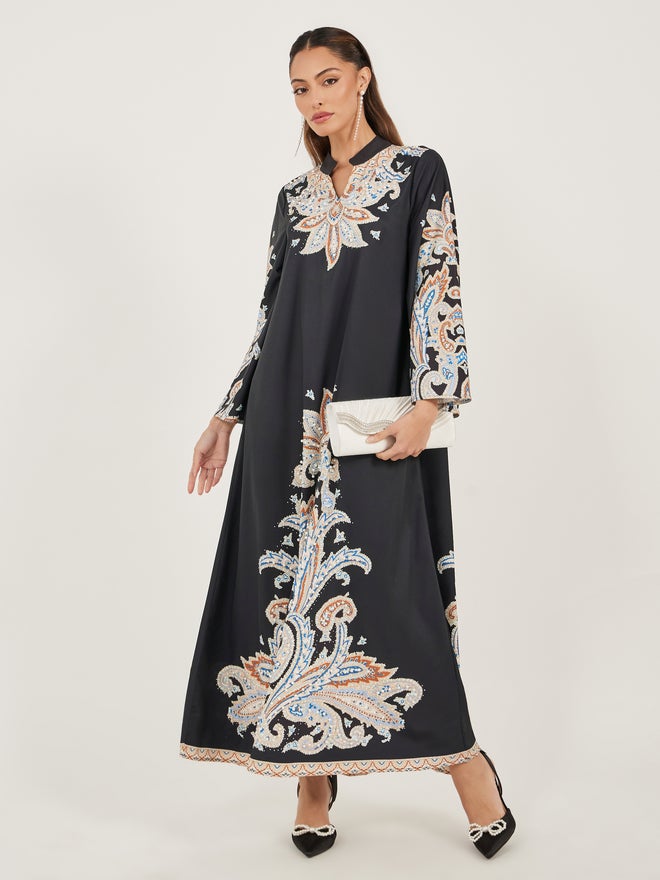Styli Amirah Maxi Jalabiya with Digital Print  - Image 1