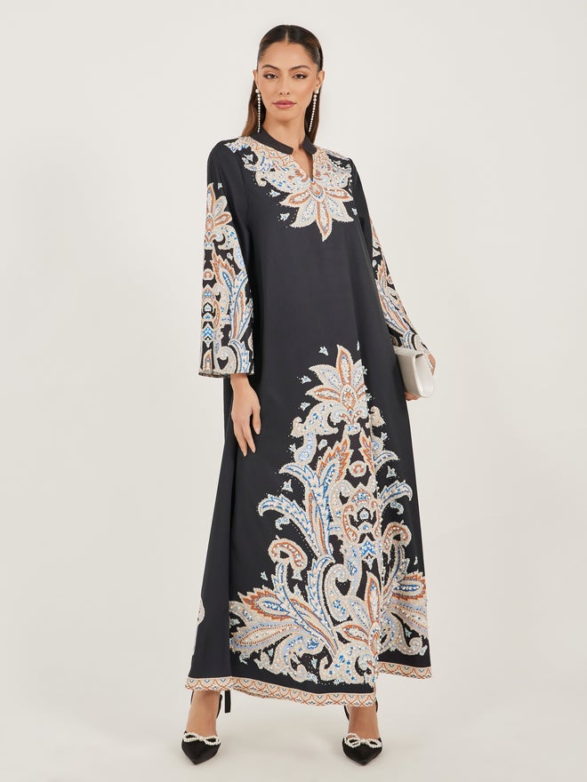 Styli Amirah Maxi Jalabiya with Digital Print  - Image 2