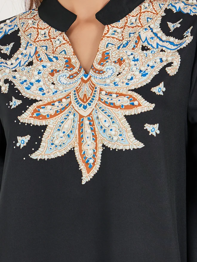 Styli Amirah Maxi Jalabiya with Digital Print