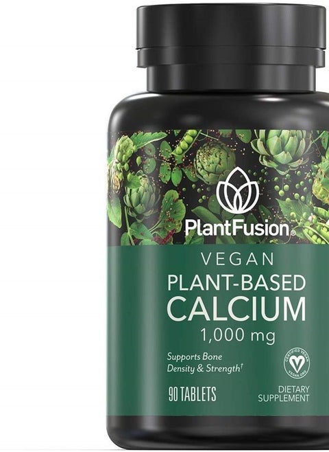 Vegan Calcium, Premium Plant Based Calcium (1000mg) Sourced from Icelandic Red Algae, Plus Magnesium, D3, K2, and Boron, 90 Vegan Tablets