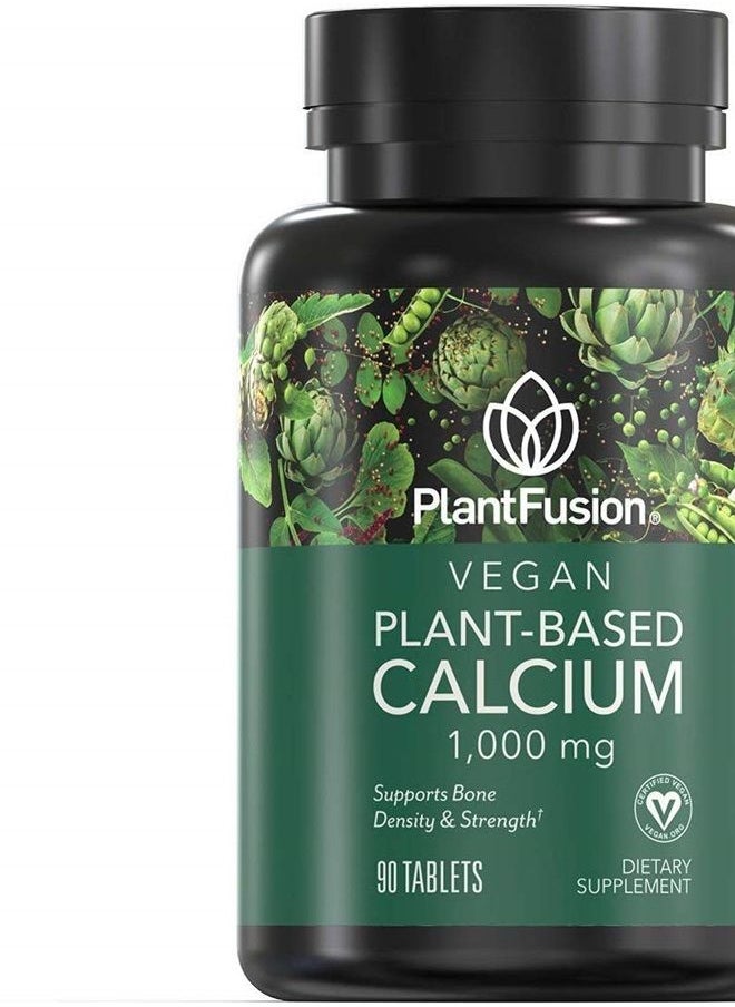 Vegan Calcium, Premium Plant Based Calcium (1000mg) Sourced from Icelandic Red Algae, Plus Magnesium, D3, K2, and Boron, 90 Vegan Tablets