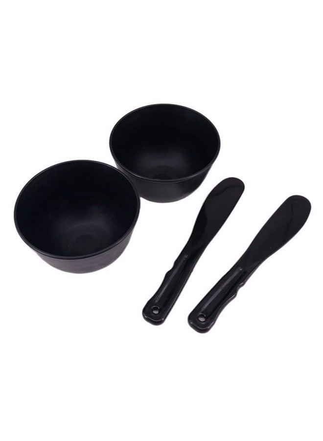 ليزنيرزم وعاء خلط قناع الوجه المطاطي من lasenersm، قطعتين، مع ملعقة بلاستيكية، وعاء خلط قناع الوجه، وعاء خلط قناع الطين، مجموعة أدوات خلط العناية بالبشرة DIY للسيدات والنساء للاستخدام في صالون التجميل المنزلي، لون أسود - Image 1