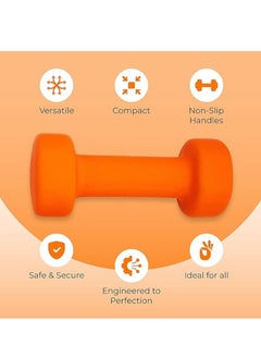 KETTLER Neoprene Dumbbells of 4Kg (8.8LB) Includes 2 Dumbbells of 2Kg (4.4LB) | Material : Iron with Neoprene coat | Exercise and Fitness Weights at Home/Gym | Unisex  - Image 2