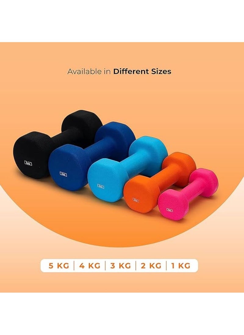 KETTLER - Neoprene Dumbbells of 4Kg (8.8LB) Includes 2 Dumbbells of 2Kg (4.4LB) | Material : Iron with Neoprene coat | Exercise and Fitness Weights at Home/Gym | Unisex - Image 1