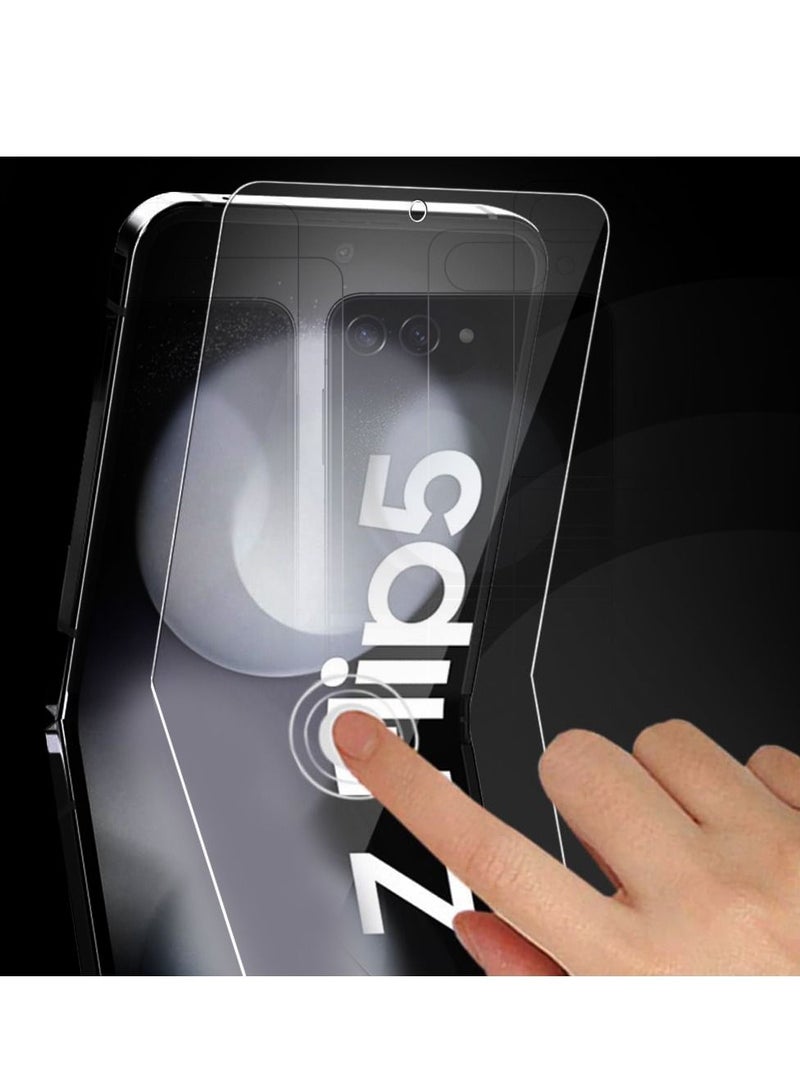 CATANES Samsung Galaxy Z Flip 5 Screen Protcetor Scratch and Shatter Resistant Anti Bubble Glass - Image 5