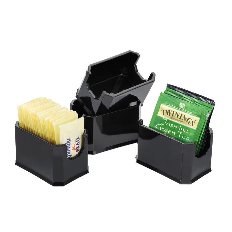 ELLDOO ELLDOO Set of 4 Sugar Packet Holder, Sugar Caddy for Kitchen, Acrylic Sugar Bowl for Restaurant, Tea Bag Organizer,  - Image 1