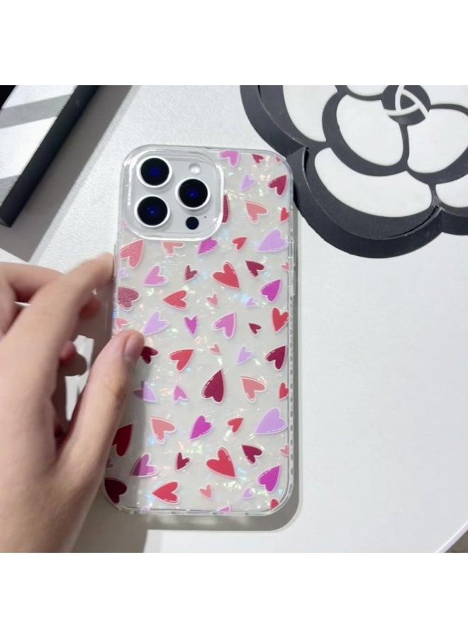 NIBEMINENT Fresh And Colorful Love Protective TPU Case Cover For iPhone 14 Pro Clear - Image 1