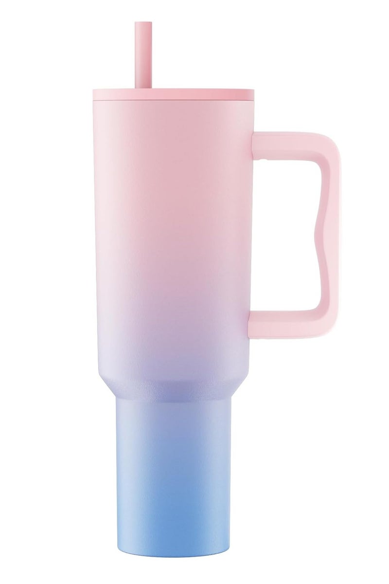 ROEIEIS 40 oz Stainless Steel Tumbler with Handle & Straw Lid - Double-Wall Vacuum Insulated Travel Mug, Keeps Hot/Cold 12 Hours - Coffee Tea Water Bottle - Image 1