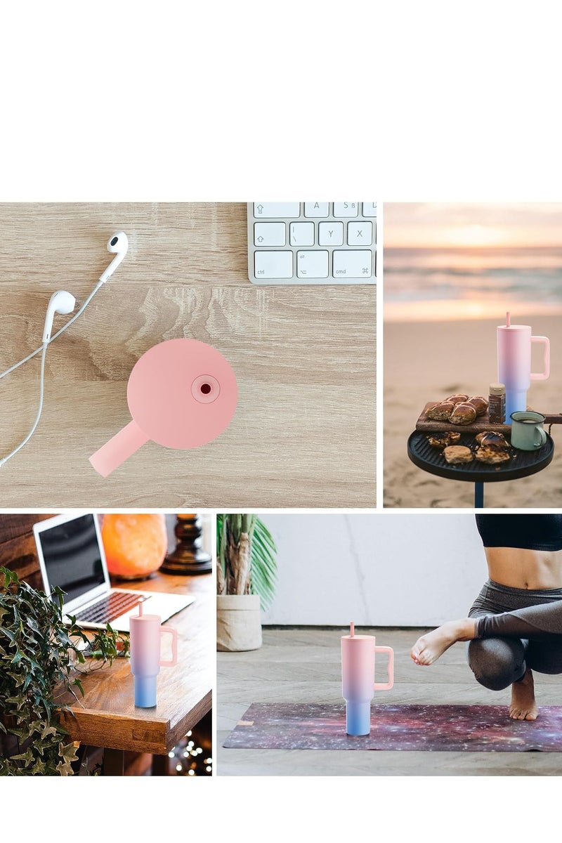 ROEIEIS 40 oz Stainless Steel Tumbler with Handle & Straw Lid - Double-Wall Vacuum Insulated Travel Mug, Keeps Hot/Cold 12 Hours - Coffee Tea Water Bottle - Image 4