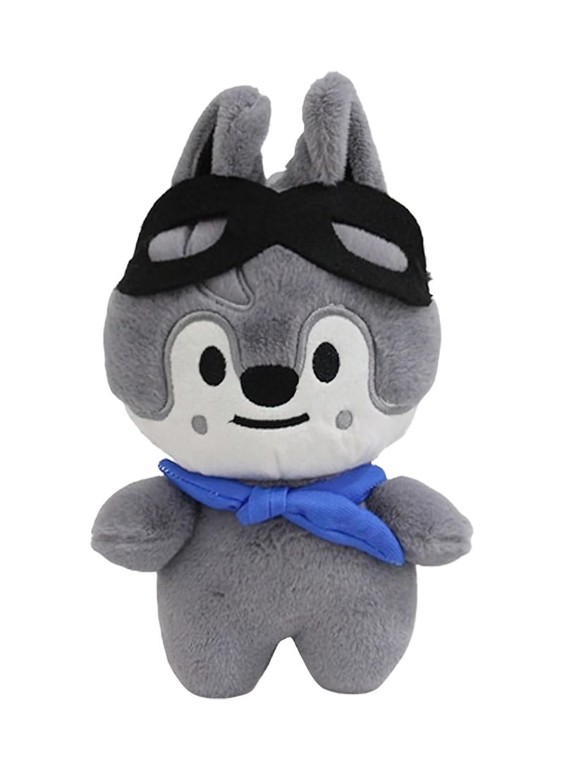 عام لعبة مخدة للاعبين الضالين (Stray Kids)، ألعاب KPOP (SKZOO)، دمية لقاء المعجبين مع نظارات شمسية ملاك الطيران، دمية حيوانية مخدة SKZ مع قبعة 3.9 بوصات. - Image 1