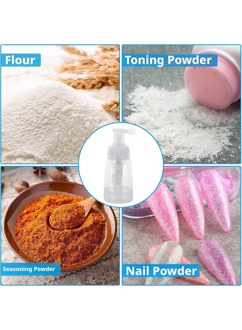180ml Powder Spray Bottle Dry Powder Spray Powder Dispenser Press Pump Fine Powder Sprayer Loose Powder Talcum Container Foot Powder Spray Bottle Portable Travel Bottle For Baby Powder Makeup Setting Foot Care Home Use - Image 5