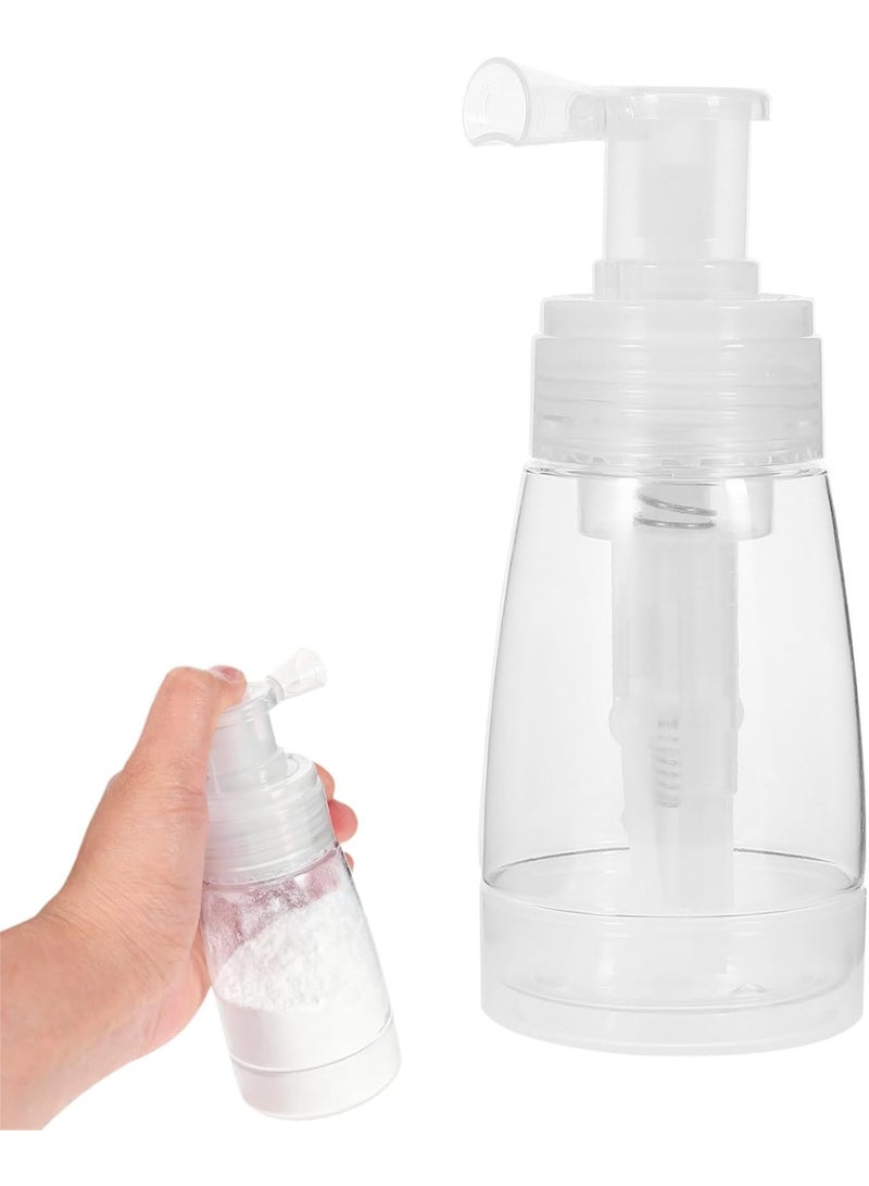 180ml Powder Spray Bottle Dry Powder Spray Powder Dispenser Press Pump Fine Powder Sprayer Loose Powder Talcum Container Foot Powder Spray Bottle Portable Travel Bottle For Baby Powder Makeup Setting Foot Care Home Use - Image 1