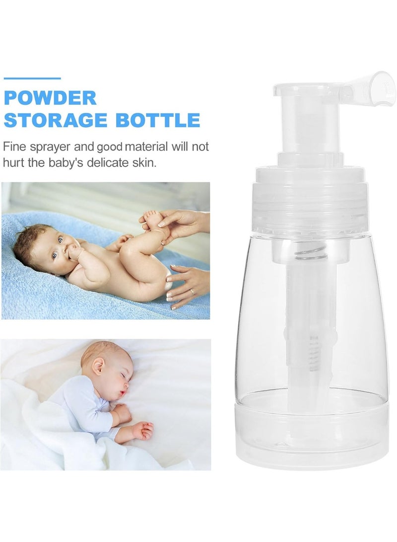 180ml Powder Spray Bottle Dry Powder Spray Powder Dispenser Press Pump Fine Powder Sprayer Loose Powder Talcum Container Foot Powder Spray Bottle Portable Travel Bottle For Baby Powder Makeup Setting Foot Care Home Use - Image 3