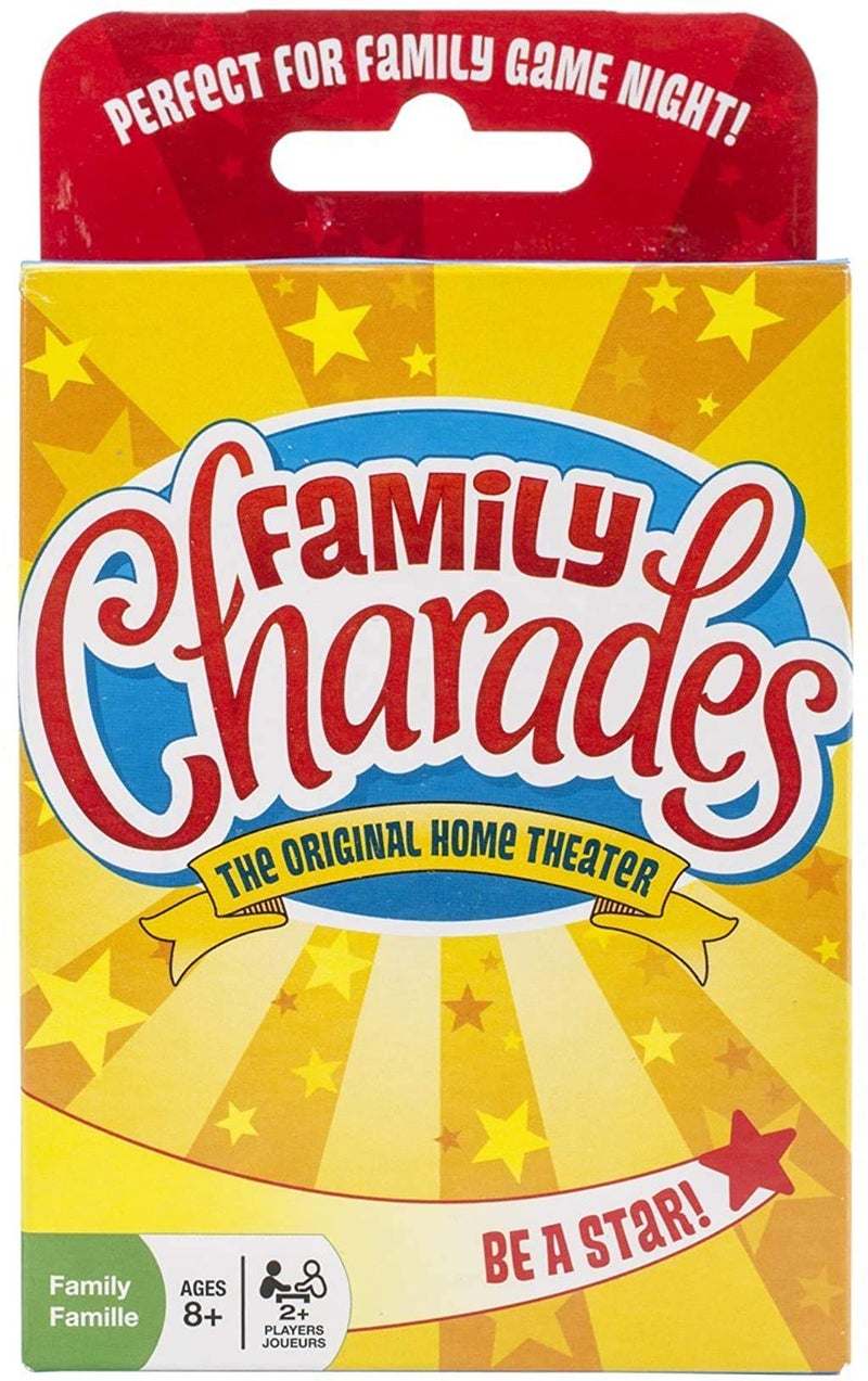 Outset Media Family Charades Card Game Travel Friendly - Includes Over 300 Charades - Perfect for Parties, Vacations, and Holidays - Ages 8+ - Image 1