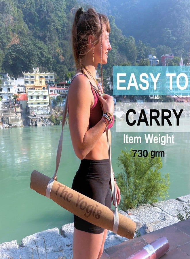 The Yogis Cork Yoga Mat for Men and Women [ 5mm ] Free Yoga Mat Belt - Image 2