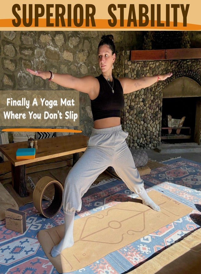 The Yogis Cork Yoga Mat for Men and Women [ 5mm ] Free Yoga Mat Belt - Image 3