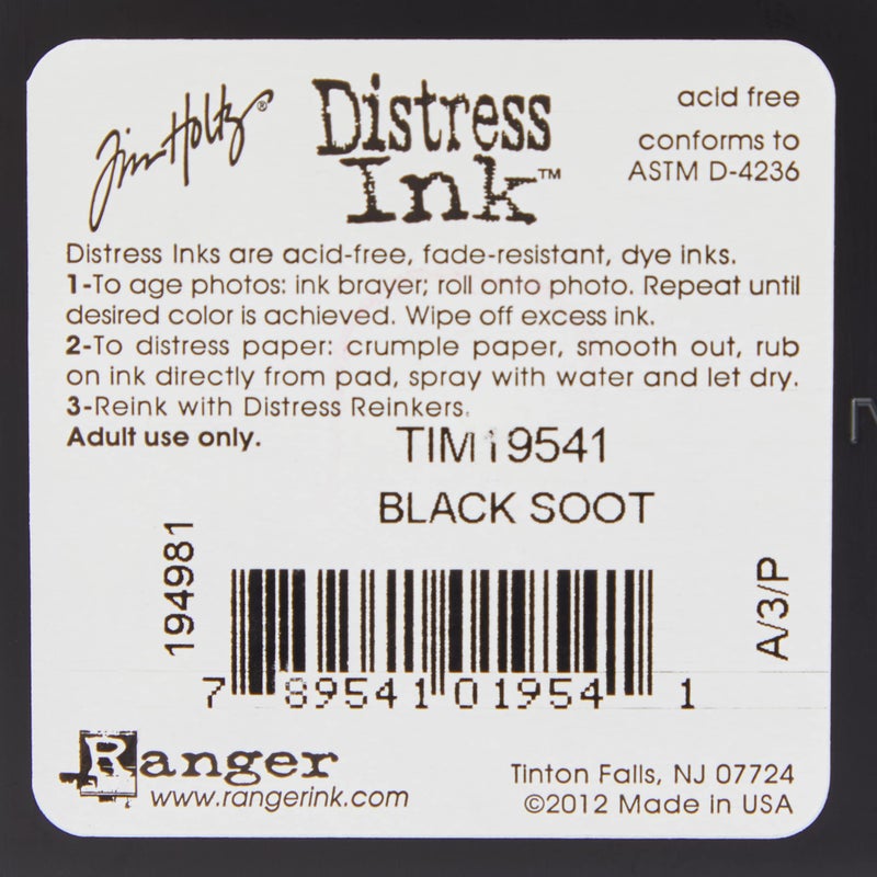 Tim Holtz Ranger DIS-19541 Ink Pad, 3 x 3 x 0.75, Black - Image 3