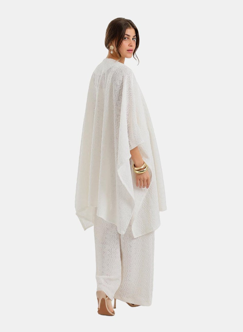 Carina Zigzag-Embroidered Kimono - Image 4