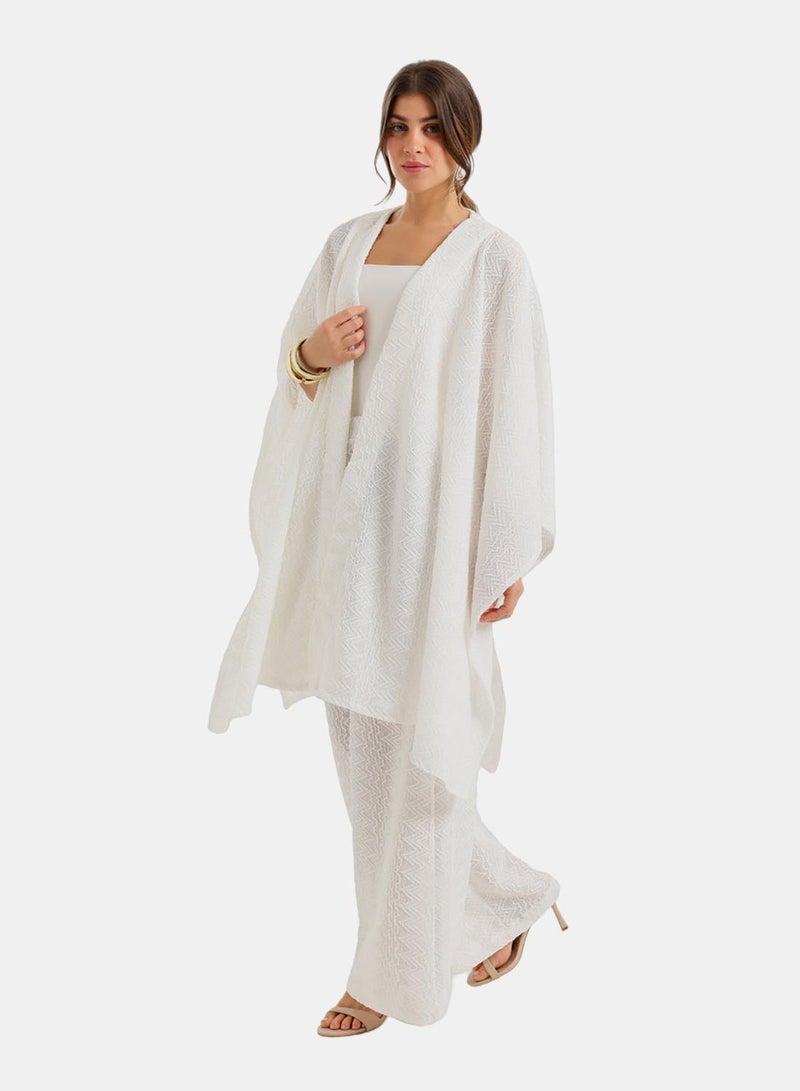 Carina Zigzag-Embroidered Kimono - Image 3