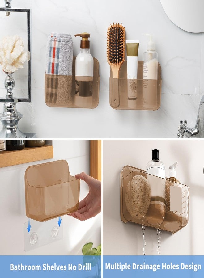 Diesisa 2pc Acrylic Wall Mount Organizer, Adhesive Cabinet Door Organizer,Acrylic Bathroom Shelves for Wall,No Drilling Hang Walls,with Self Adhesive Tape, for Bathroom, Kitchen, Living Room - Image 5