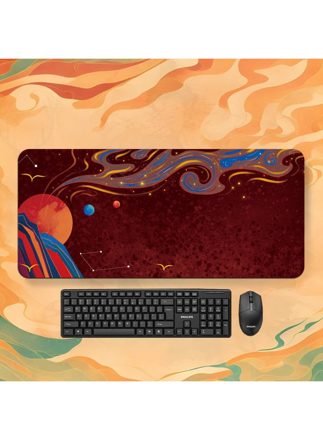 Magic Array Mouse Pad Oversized Girl Cartoon Office Computer Desk Pad Dormitory Laptop Keyboard Pad Edge Lock