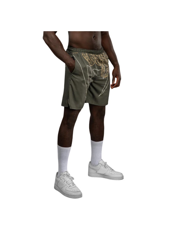 VENUM SERPENTI TRAINING SHORTS KAKI/BRONZE/IVORY - Image 2