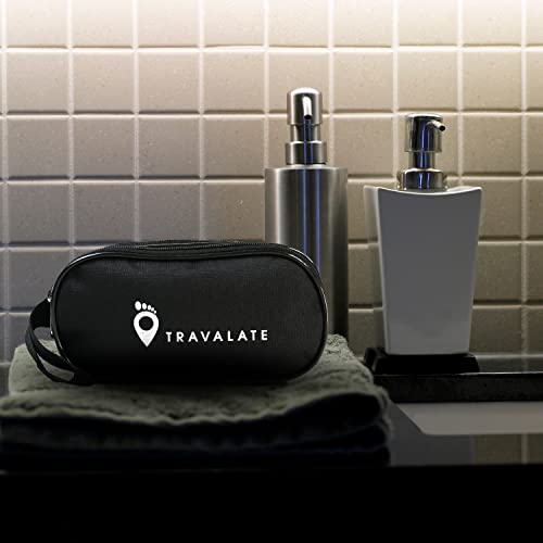 TRAVALATE Polyester Toiletry Bags Bags Makeup Shaving Kit Pouch Aider Rust Polyester Travel Kit Bag With Belt For Men And Women -Black, 5 cm - Image 4
