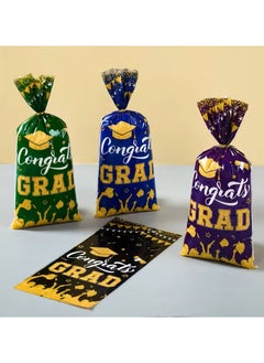 Boxwoods 100 PCS Congrats Grad Candy Bags For School Senior Year Graduation Ceremony Drawstring Pouch For Treats  - Image 4
