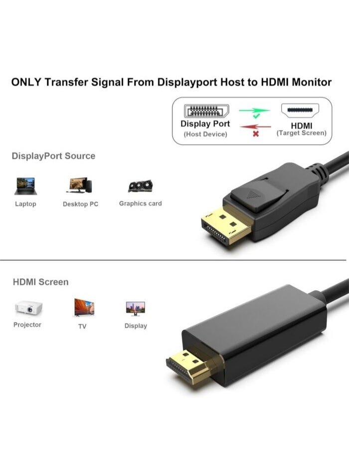 Haing DisplayPort to HDMI Cable 6feet - Image 2