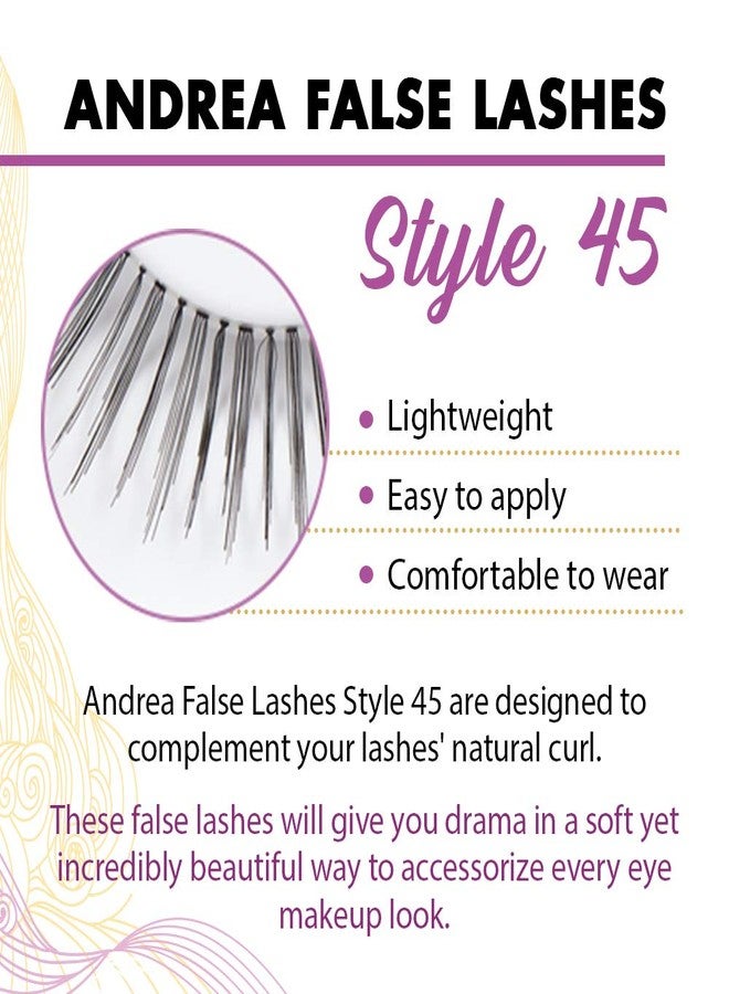 Andrea False Lashes Style 45 - Black 4 Pairs - Image 3