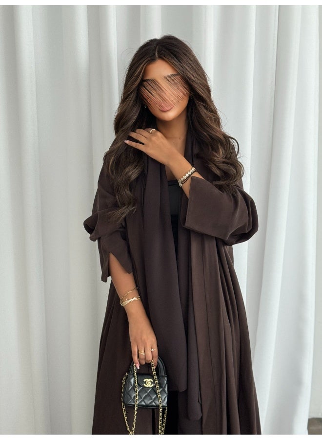 آية MWT436 عباية بنيه سادة - Image 3