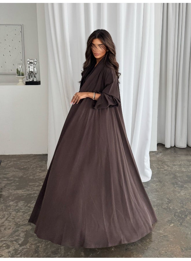 آية MWT436 عباية بنيه سادة - Image 2