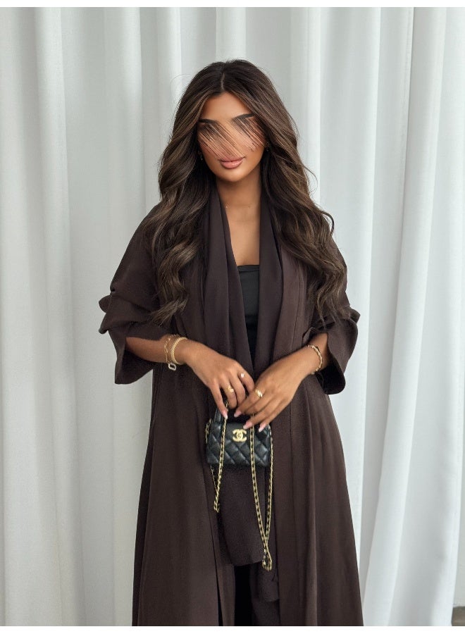 آية MWT436 عباية بنيه سادة - Image 5