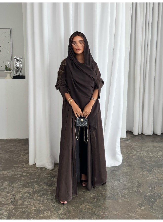 آية MWT436 عباية بنيه سادة - Image 4