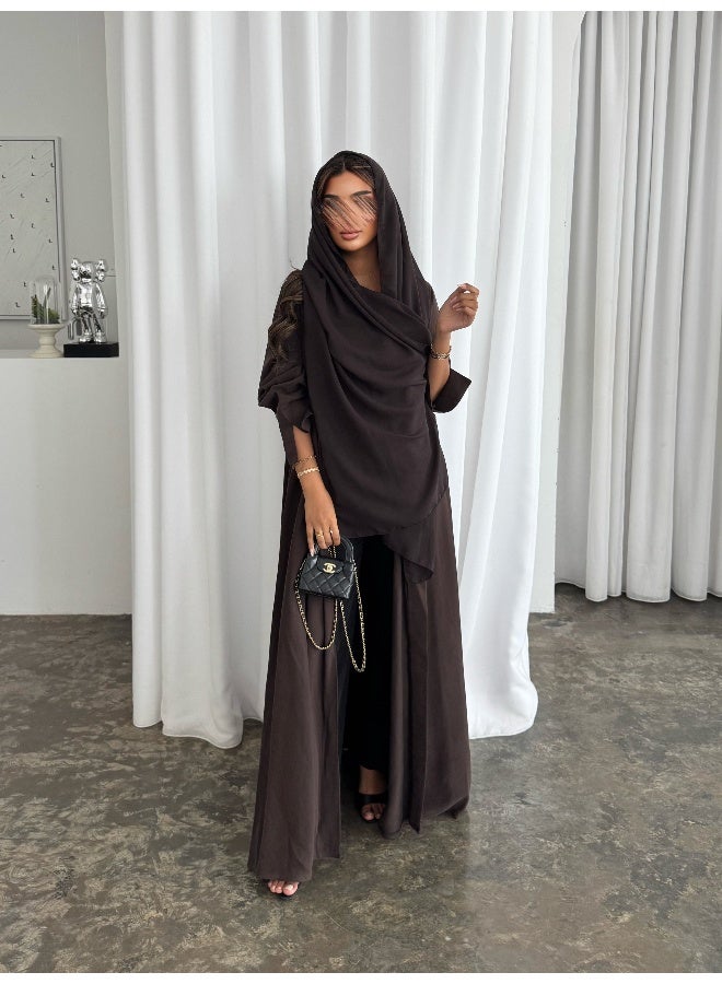آية MWT436 عباية بنيه سادة - Image 1