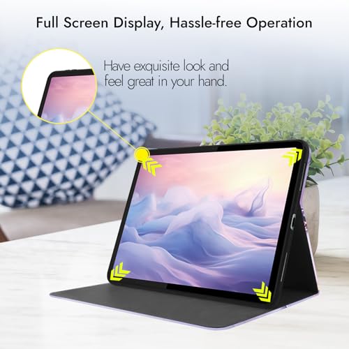 Robustrion Cover Case for Lenovo Tab Plus 11.5 inch Cover, Flip Folio Cover Case for Lenovo Tab Plus 11.5 inch - Marble Lilac - Image 5