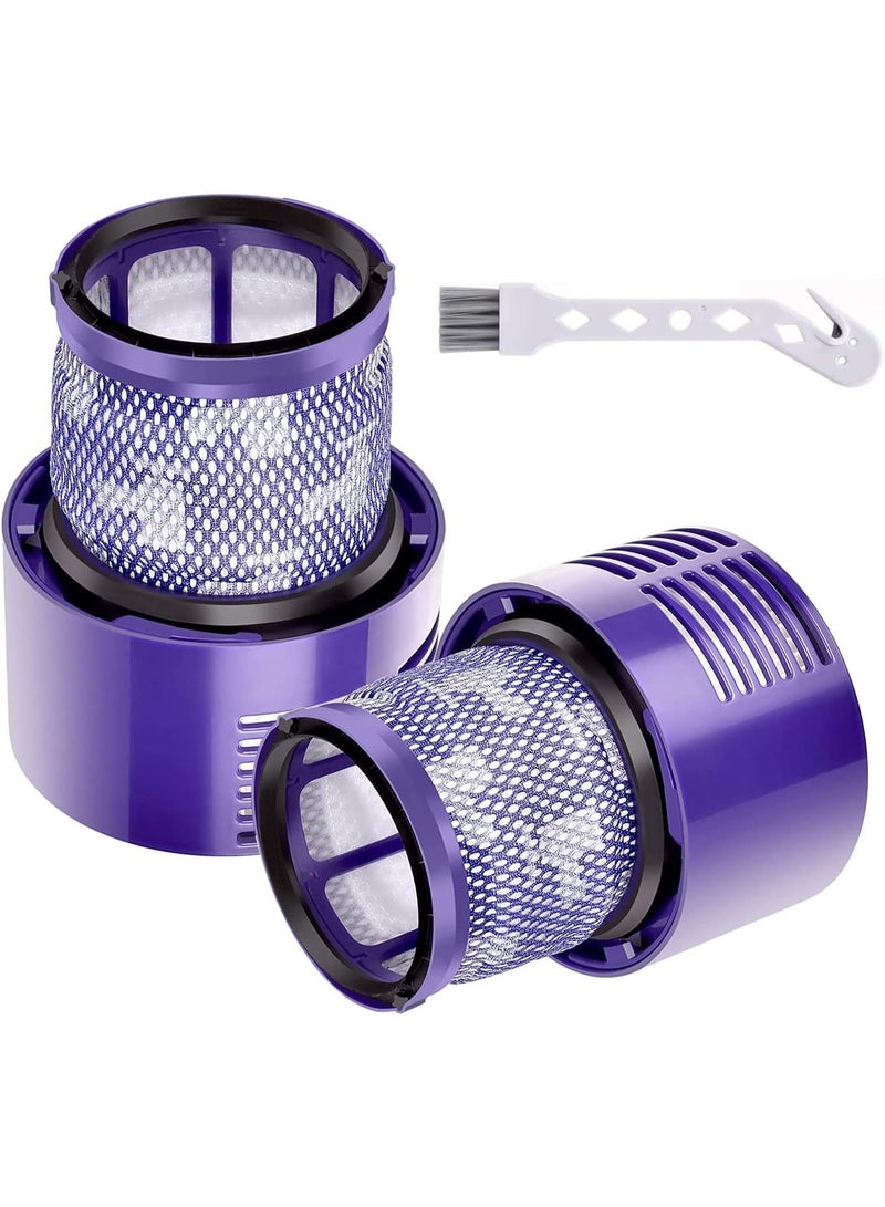M.A&F's Vacuum Filter Replacements for Dyson V10 Cyclone Series, Animal, Absolute, Total Clean, SV12, Part No. 969082-01 (2 Pack Filters and 1 Clean Brush) - Image 1