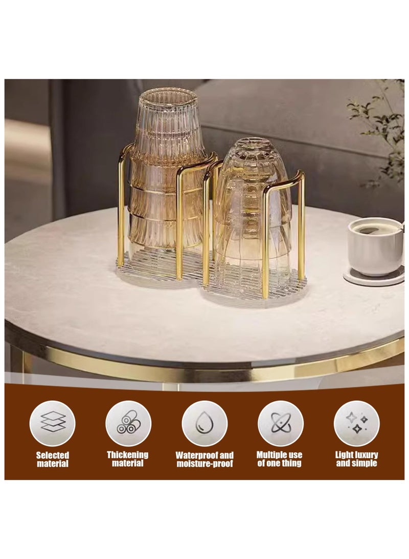 Anmi Paper Cup Holder, 2-Slot Disposable Paper Cup Storage, Countertop Coffee Cup Organizer, Mouthwash Rinsing Cup Holder for Home, Office and Coffee Stations - Image 4