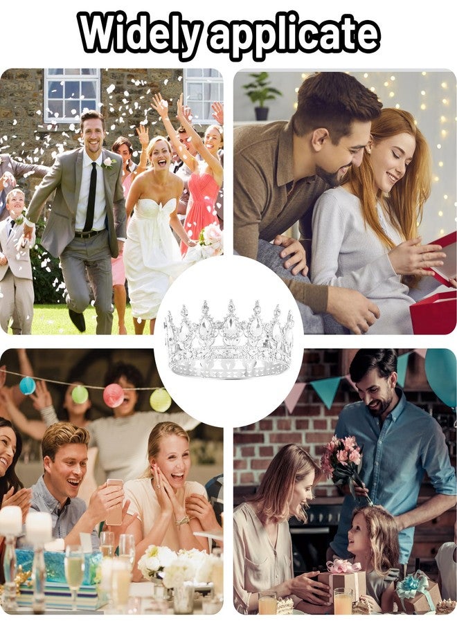 تاج زفاف نسائي، تاج كريستالي للنساء والفتيات، قطعة رأس أنيقة مرصعة بأحجار الراين للعروس، لحفلات أعياد الميلاد، وحفلات التخرج، وجلسات التصوير. - Image 5