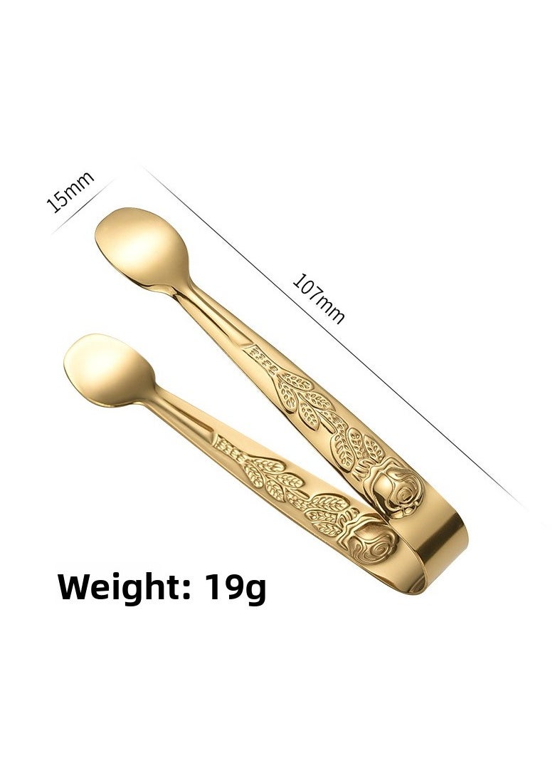 4-piece set, 4-inch mini food tongs, suitable for appetizers, tea parties, cafés, and desserts.
