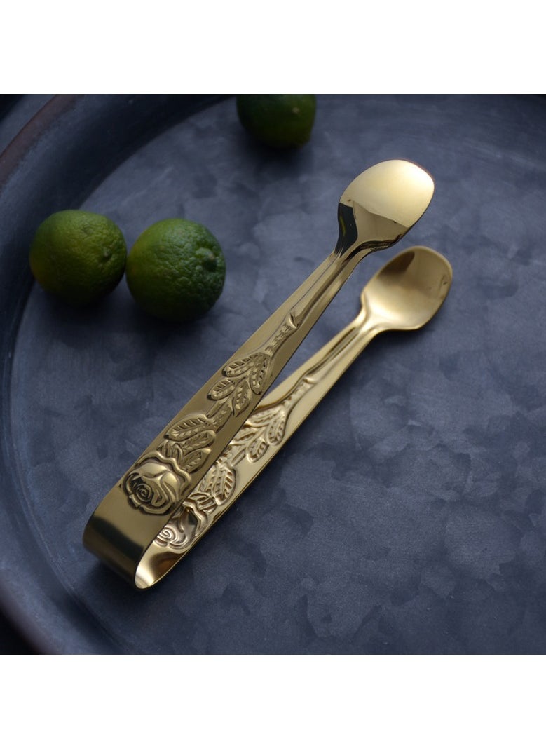 4-piece set, 4-inch mini food tongs, suitable for appetizers, tea parties, cafés, and desserts.