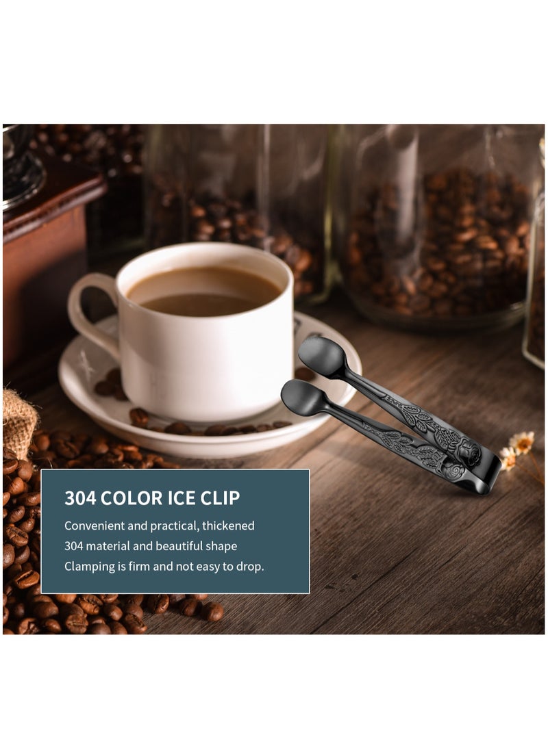 4-piece set, 4-inch mini food tongs, suitable for appetizers, tea parties, cafés, and desserts.