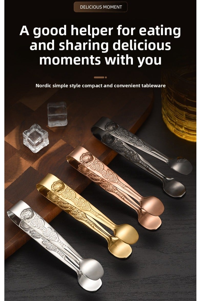 كرونايتي مجموعة من 4 قطع، ملقطات طعام صغيرة بابعاد 4 بوصات، مناسبة للوجبات الشائعة، حفلات الشاي، المقاهي والحلويات. - Image 1