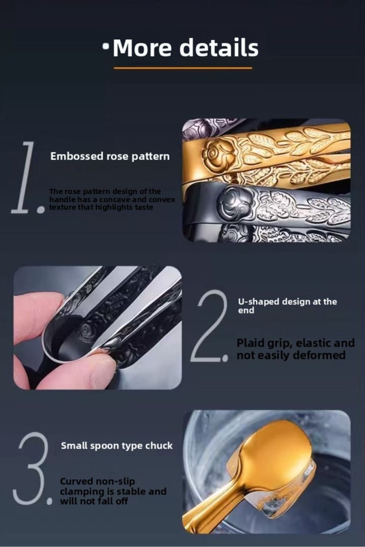 كرونايتي مجموعة من 4 قطع، ملقطات طعام صغيرة بابعاد 4 بوصات، مناسبة للوجبات الشائعة، حفلات الشاي، المقاهي والحلويات. - Image 2