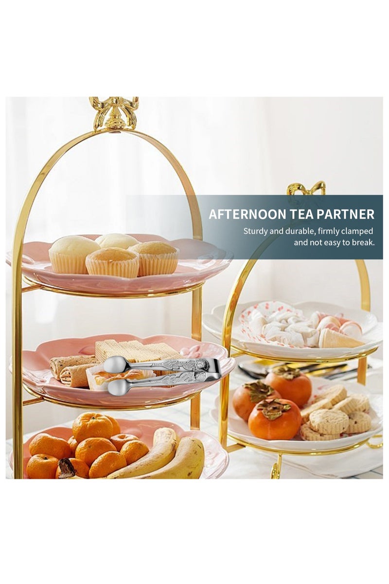 كرونايتي مجموعة من 4 قطع، ملقطات طعام صغيرة بابعاد 4 بوصات، مناسبة للوجبات الشائعة، حفلات الشاي، المقاهي والحلويات. - Image 5