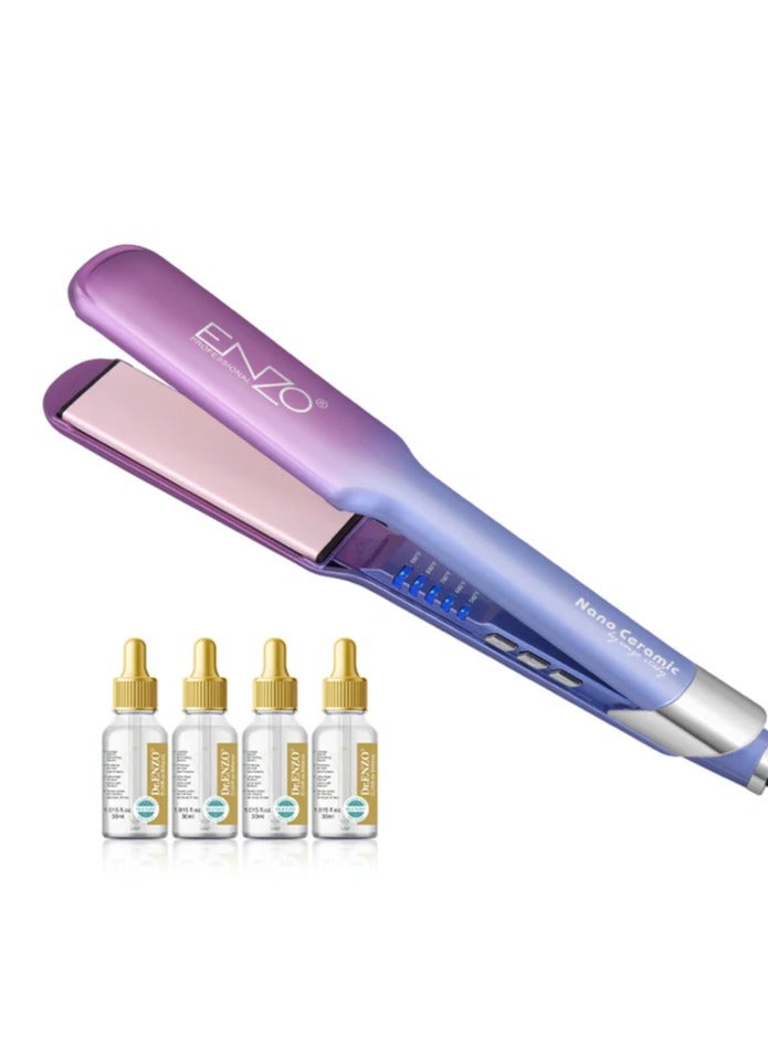 ENZO Multifunction Hair Straightener Original 360 Degree Swivel Cord Professional Ionic Flat Iron Hair Straightener - Image 1