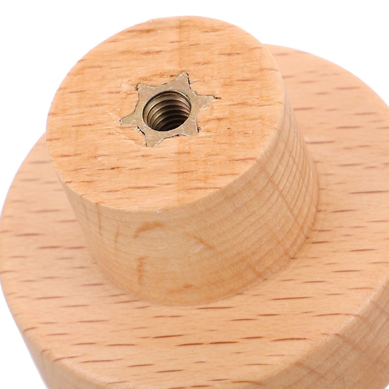 Beech Wood Cabinet Pulls 35mm Single Hole Drawer Handles For Wardrobe Kitchen Furniture - Image 4