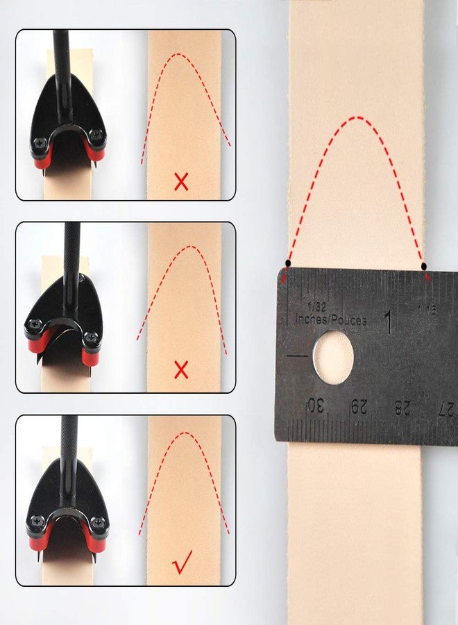 OWDEN Professional 3 Pieces Leather Belt end Cutter Punch Set,”V” Type Shaped,Belt Strap Punch Tool Set,3 Sizes Leather Tool. (V Type) - Image 4
