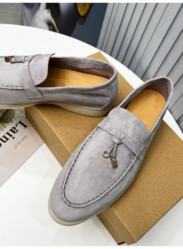 Women's Suede Loafers Slip On Flat Casual Office Daily Comfort Walking Shoes - Image 5
